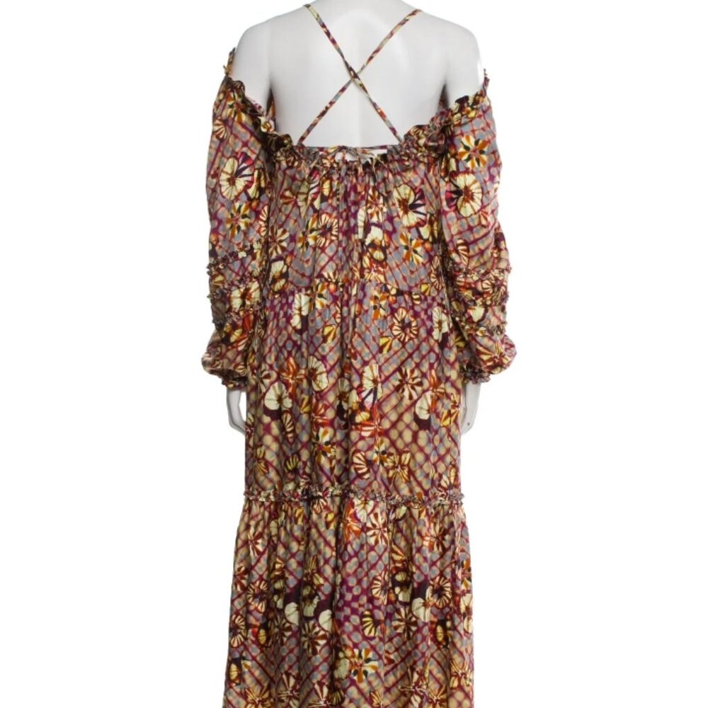 NWOT ULLA JOHNSON Anastasia Silk Twill Midi Gown Dress in Pansy XS $950 - Picture 16 of 16